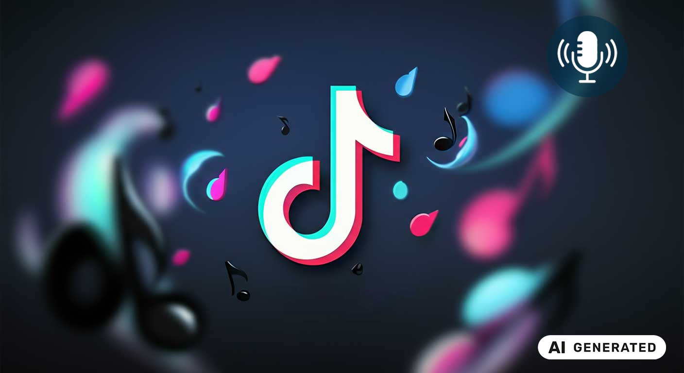 TikTok con sfondo colorato blu nero, rosa e azzurro