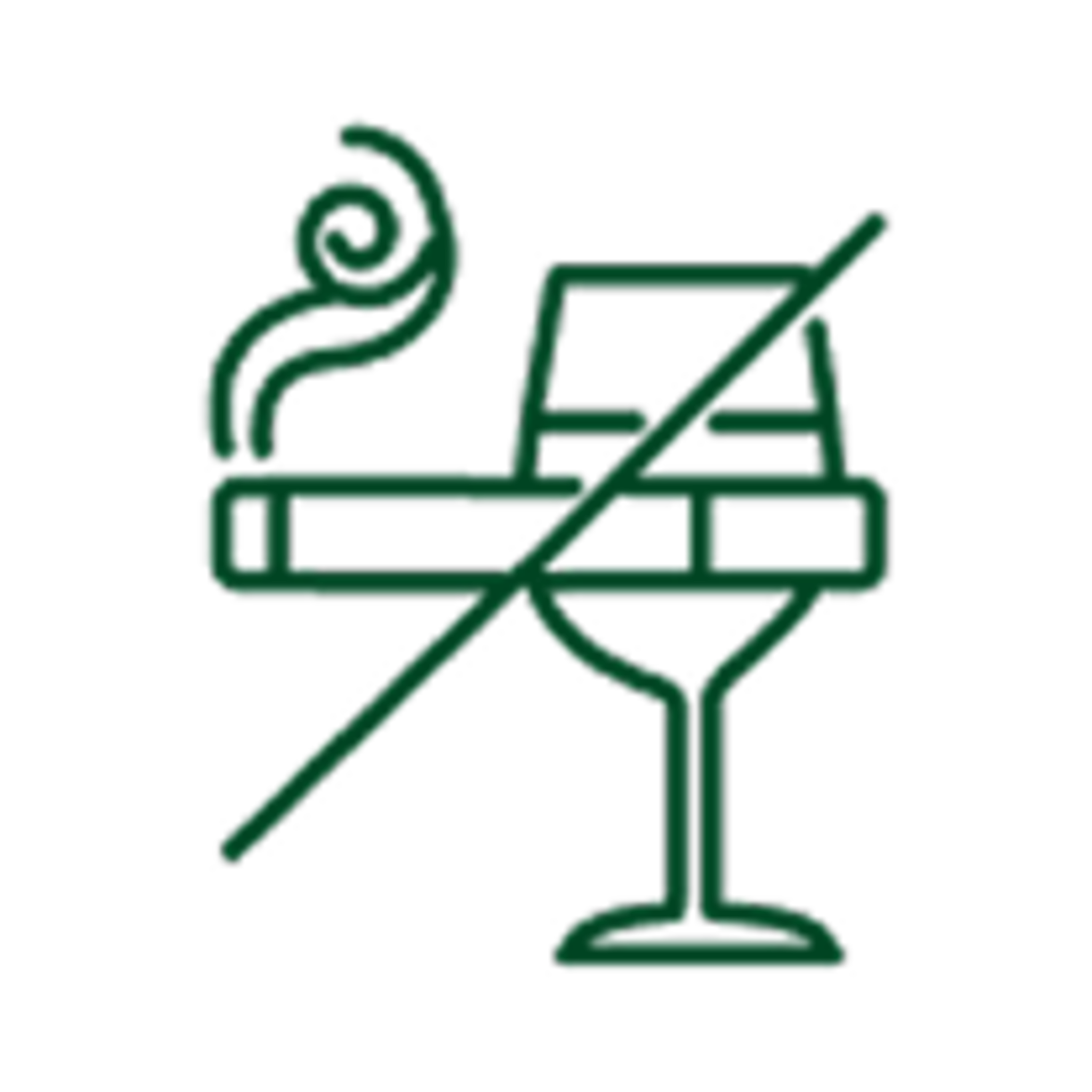 icona di stop a fumo e alcol