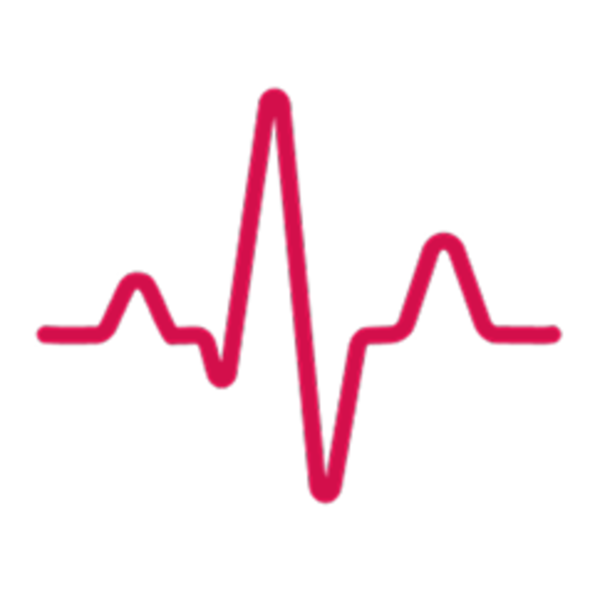 Linea che rappresenta il battito cardiaco su un elettrocardiogramma