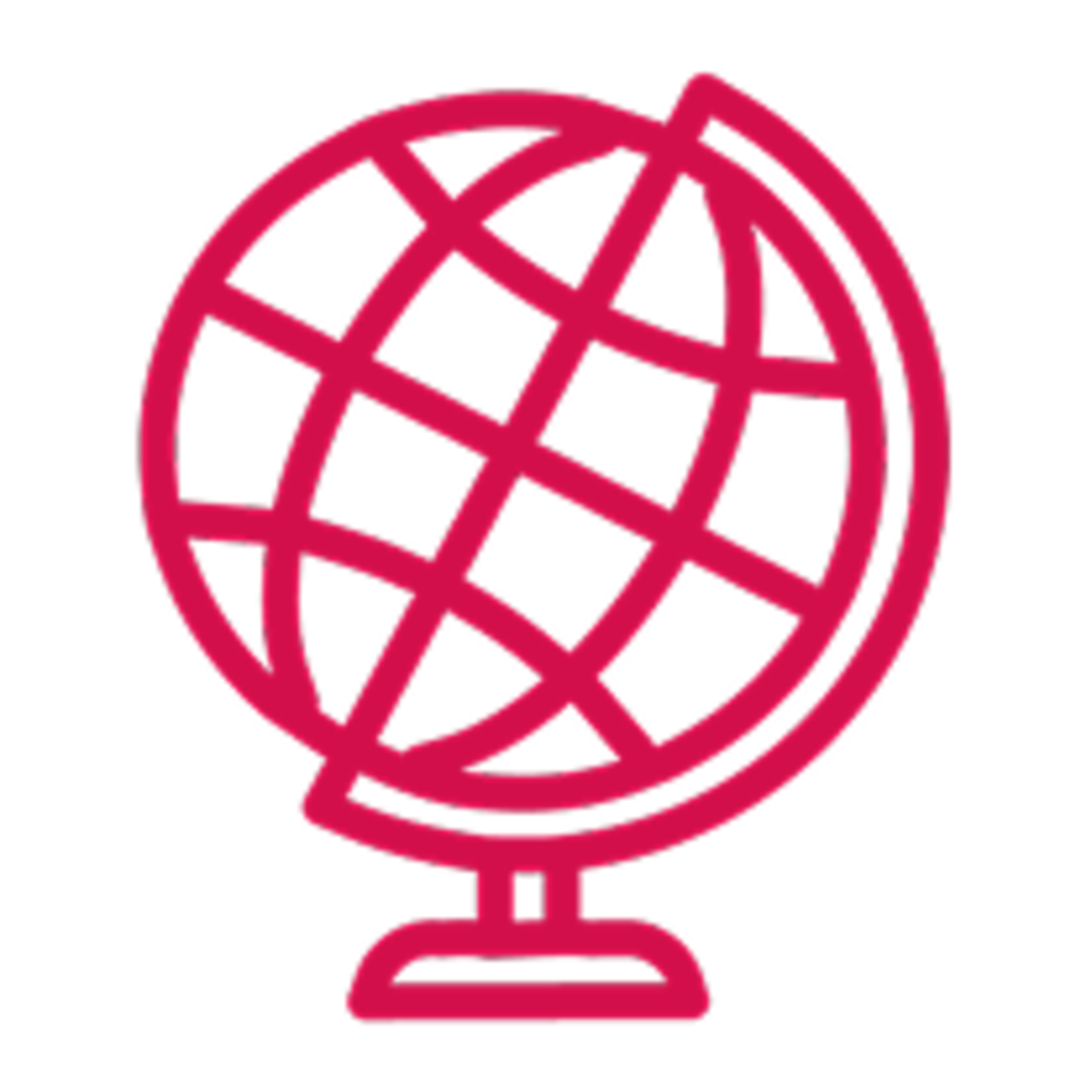 Globo terrestre stilizzato su un supporto