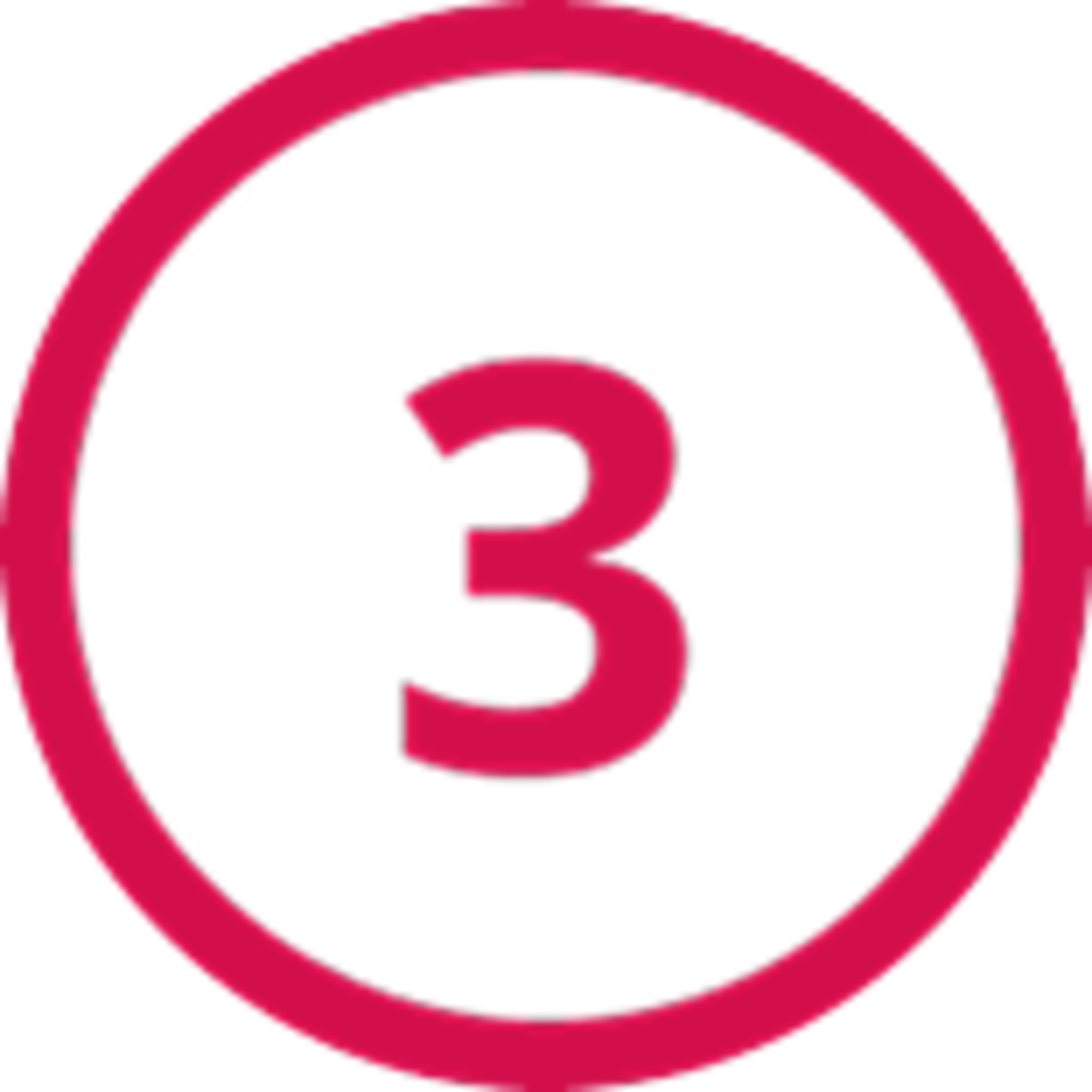 numero tre inscritto in un cerchio