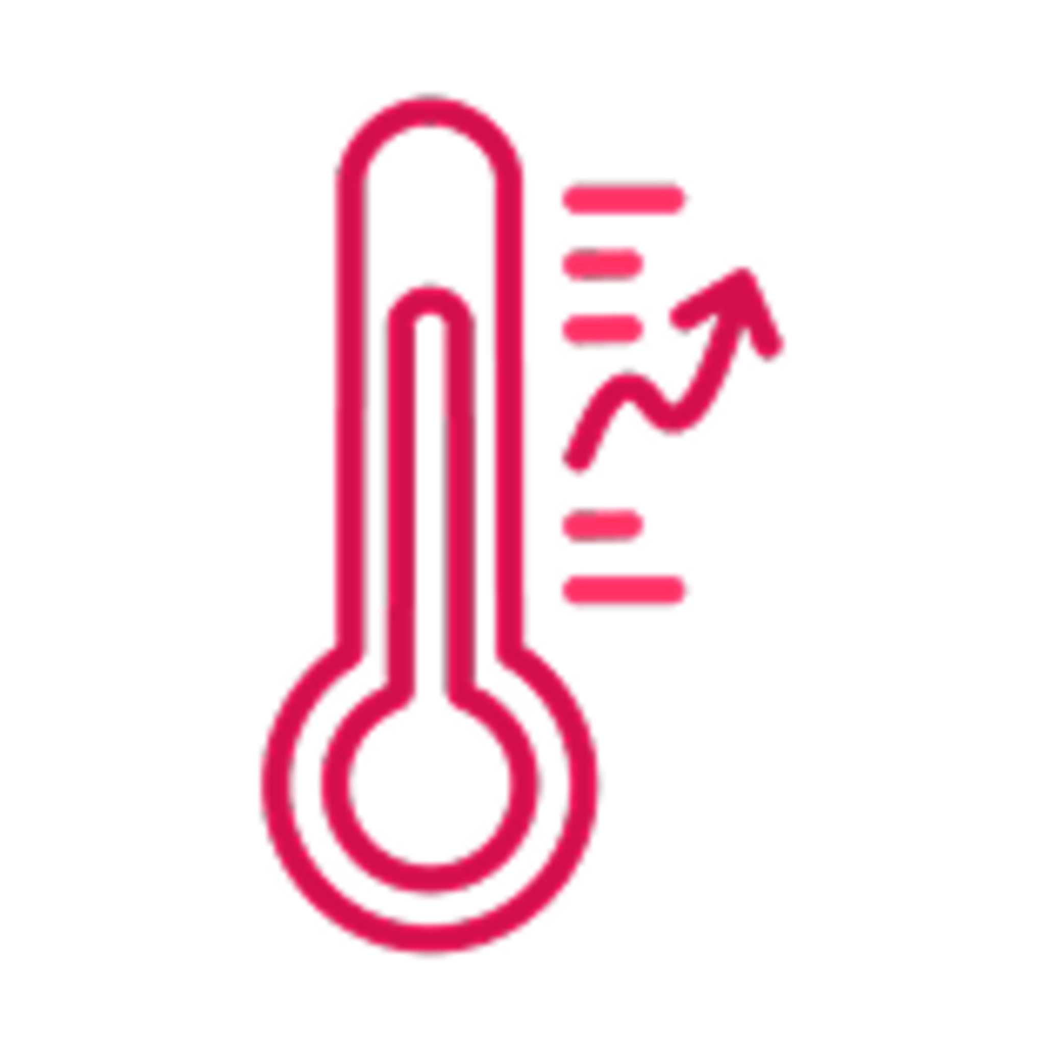 illustrazione di un termometro da parete con una freccia verso l'alto